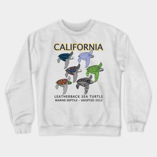 California - Leatherback Sea Turtle - Multi Crewneck Sweatshirt